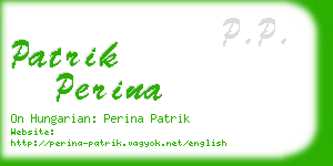 patrik perina business card